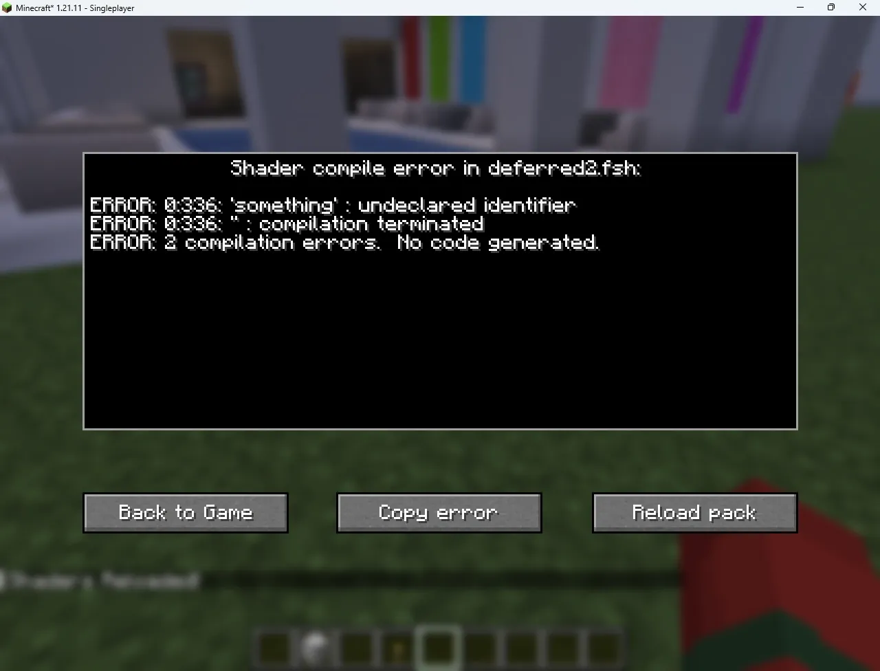 deferred2.fsh: ERROR: 0:336: 'something' : undeclared identifier